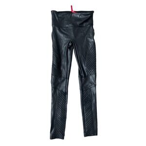 Spanx Faux Leather Moto Legging - Black - Small